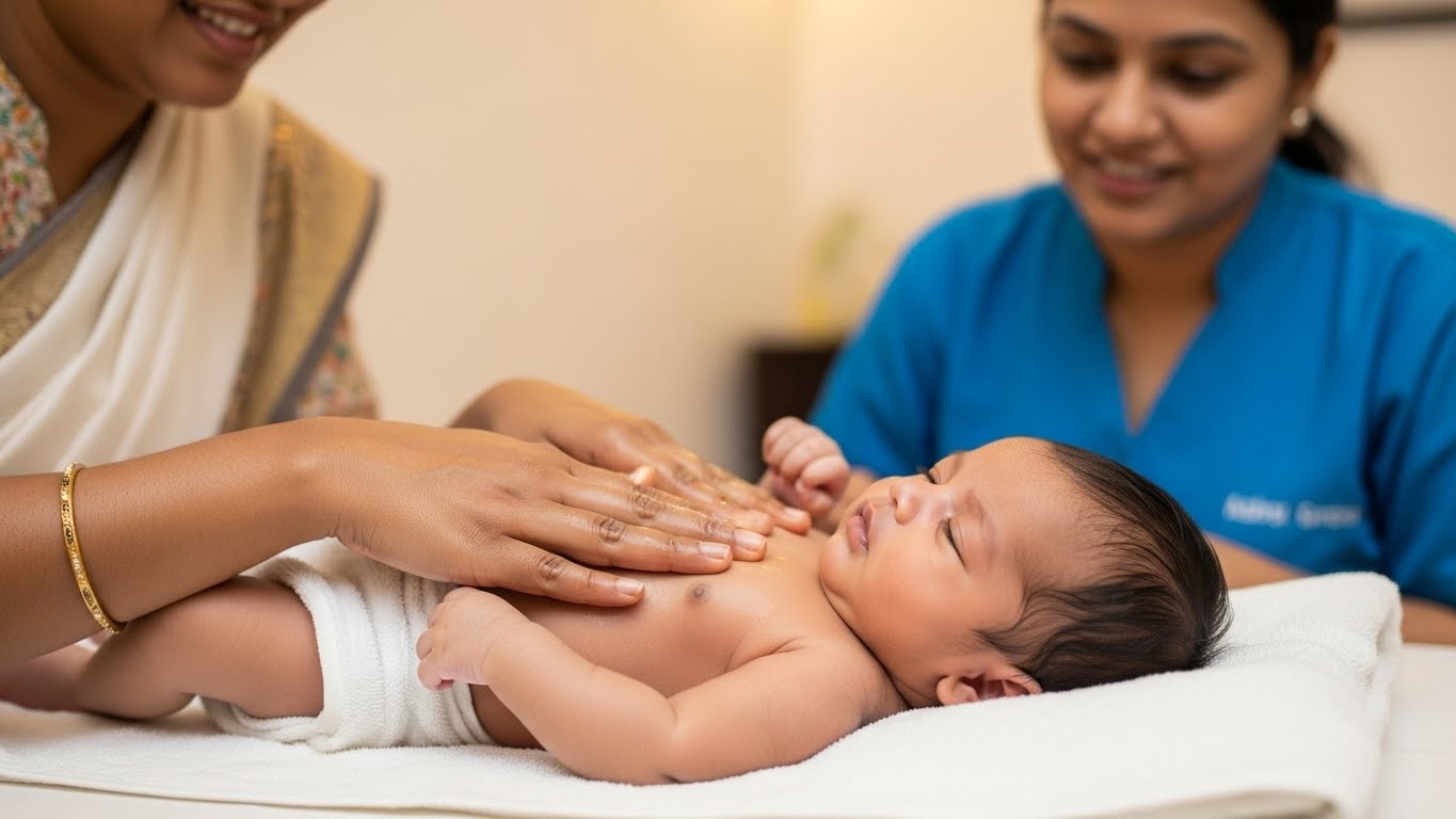 Ayurvedic Navjat Paricharya providing safe newborn care and immunity support