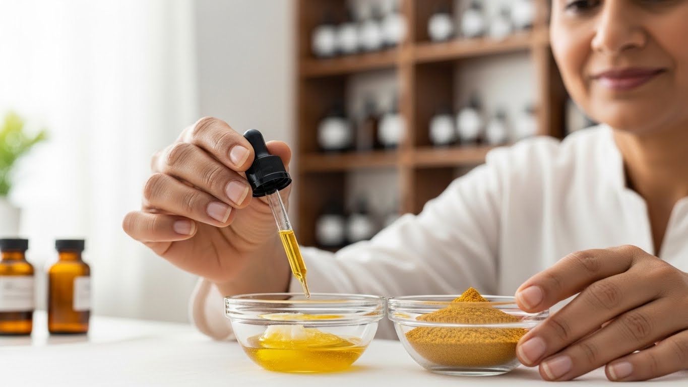 Ayurvedic preparation of Swarna Prashan using purified gold, ghee and honey
